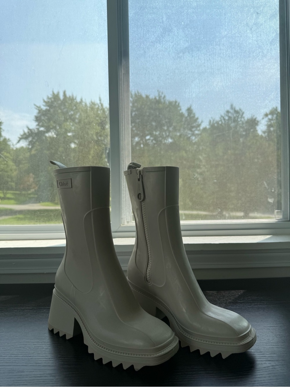 Chloé Betty Rain Boots in Beige